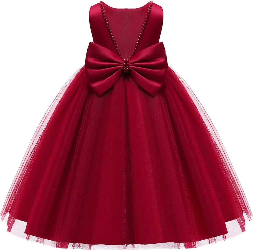 Baby Girl Dresses Ruffle Lace Pageant Party Wedding Flower Girl Dress