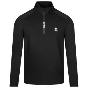 Brushed Back Tech Melange Quarter Zip Pullover Onyx - 2024