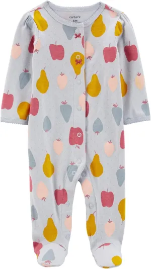 Carter's Girls' 1-Piece 100% Snug Fit Footie Sleeper PJs