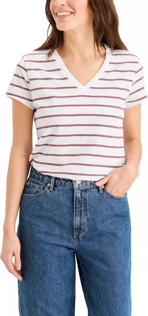Dockers Women's Slim Fit Short Sleeve Favorite V-Neck Tee Shirt