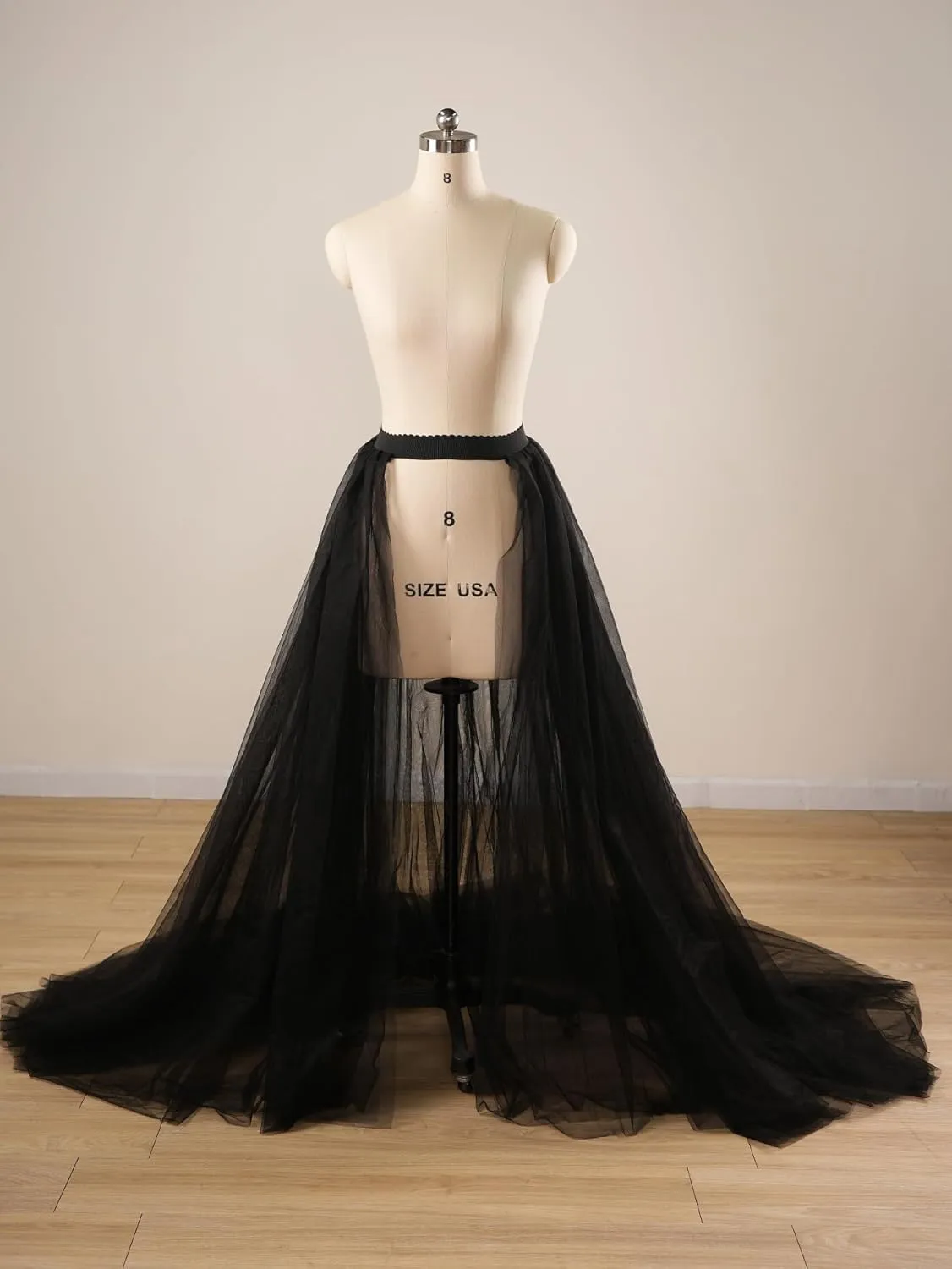 EllieWely Overskirt Short Front Long Back Party Tutu Tulle Skirt R05