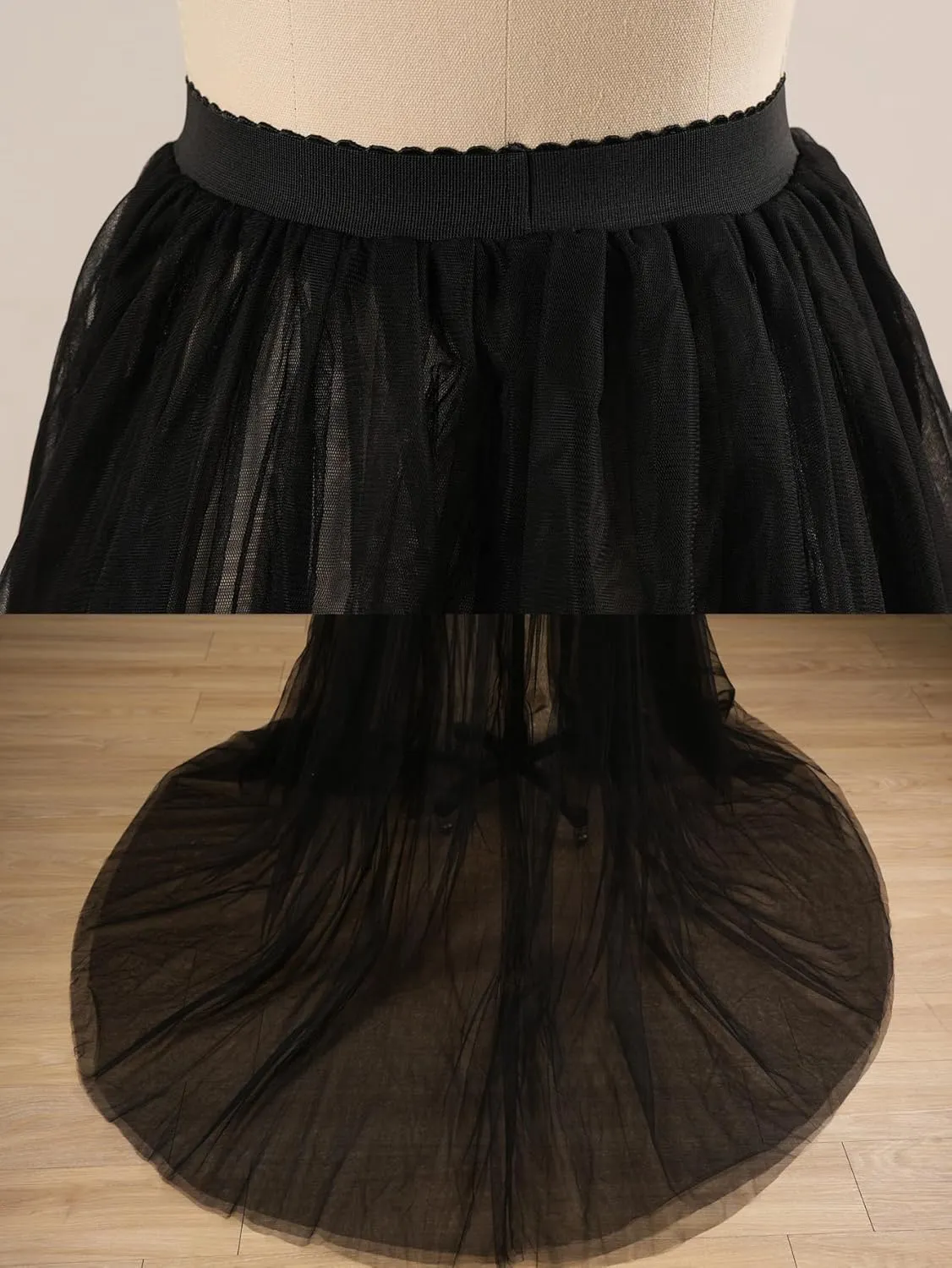 EllieWely Overskirt Short Front Long Back Party Tutu Tulle Skirt R05