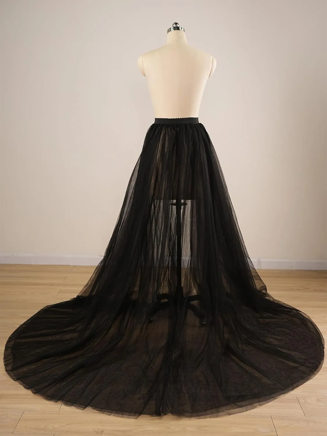 EllieWely Overskirt Short Front Long Back Party Tutu Tulle Skirt R05
