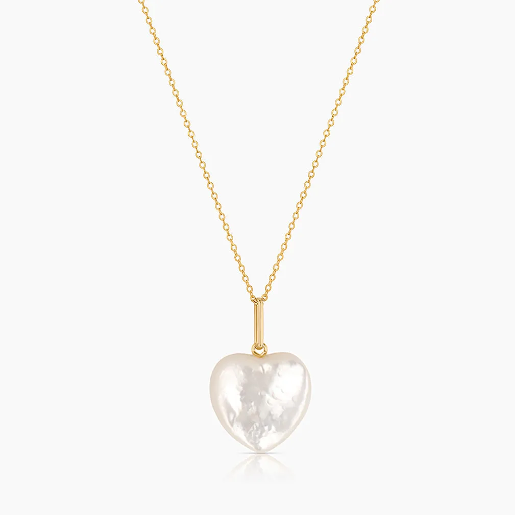 Gemma Mother Of Pearl Heart Necklace