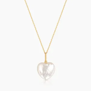 Gemma Mother Of Pearl Heart Necklace
