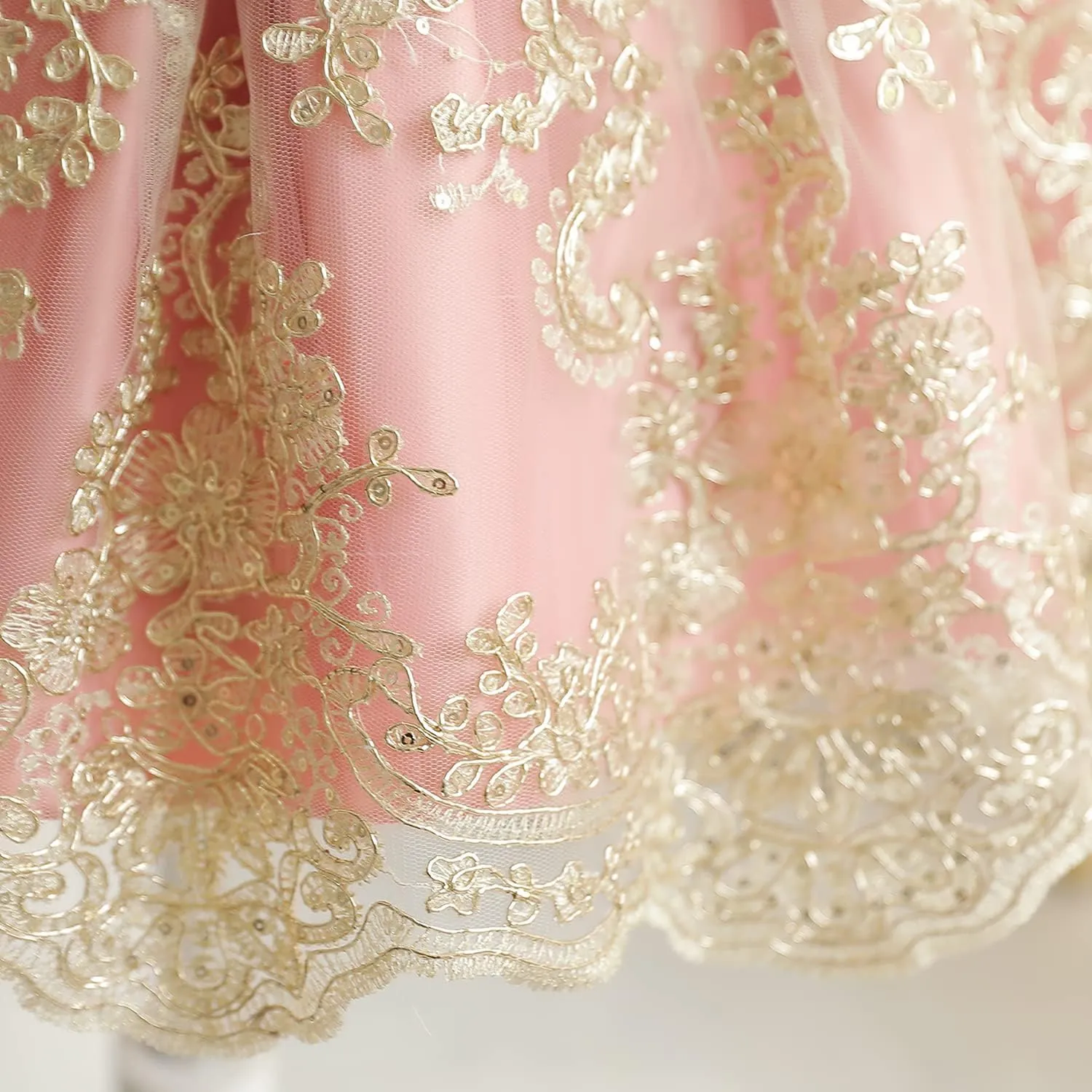 HNXDYY Baby Girl Tutu Dress Princess Lace Embroidery Wedding Party Gown