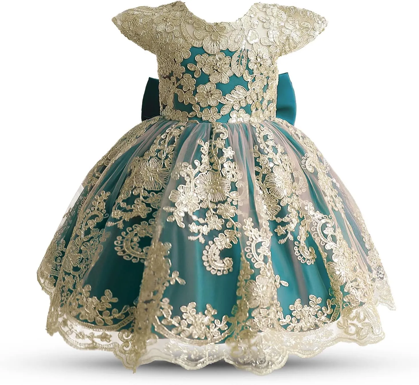 HNXDYY Baby Girl Tutu Dress Princess Lace Embroidery Wedding Party Gown