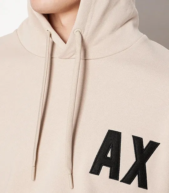 Hooded French Terry Cotton Logo Sweatshirt Silver Lining