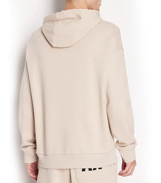 Hooded French Terry Cotton Logo Sweatshirt Silver Lining