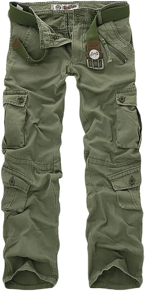 JEEPER Men's Loose Fit Camo Cargo Pants with Multi-Pockets