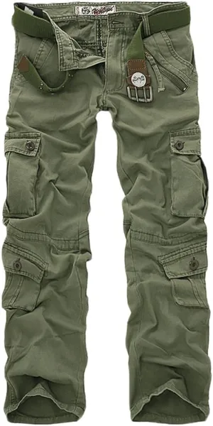 JEEPER Men's Loose Fit Camo Cargo Pants with Multi-Pockets