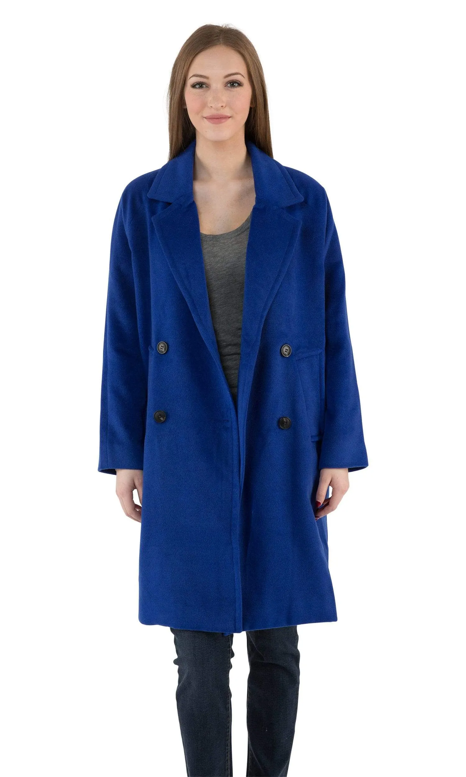 J.O.A. Long Cobalt Coat