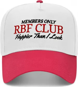 Members Only RBF Club Vintage Trucker Hat | Happier Than I Look | Premium Trendy Baseball Hat for Adults