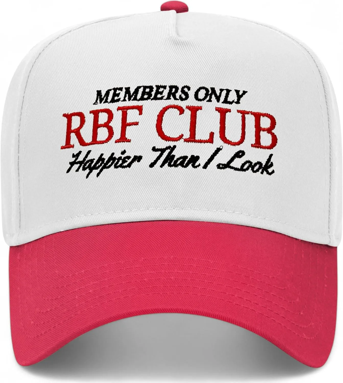 Members Only RBF Club Vintage Trucker Hat | Happier Than I Look | Premium Trendy Baseball Hat for Adults