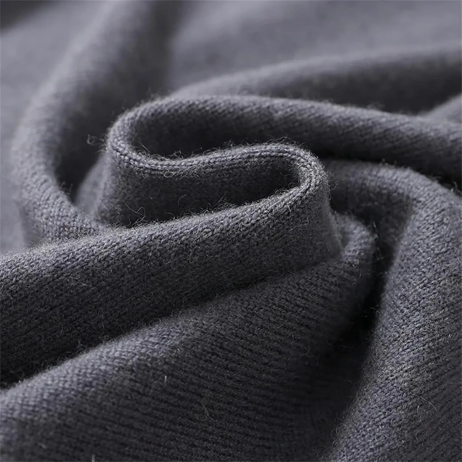 Men's Winter Thick Knit Coat Merino Wool V-Neck Sweater Cardigan Men's Solid Color Warm Knit Cardigan Jacket