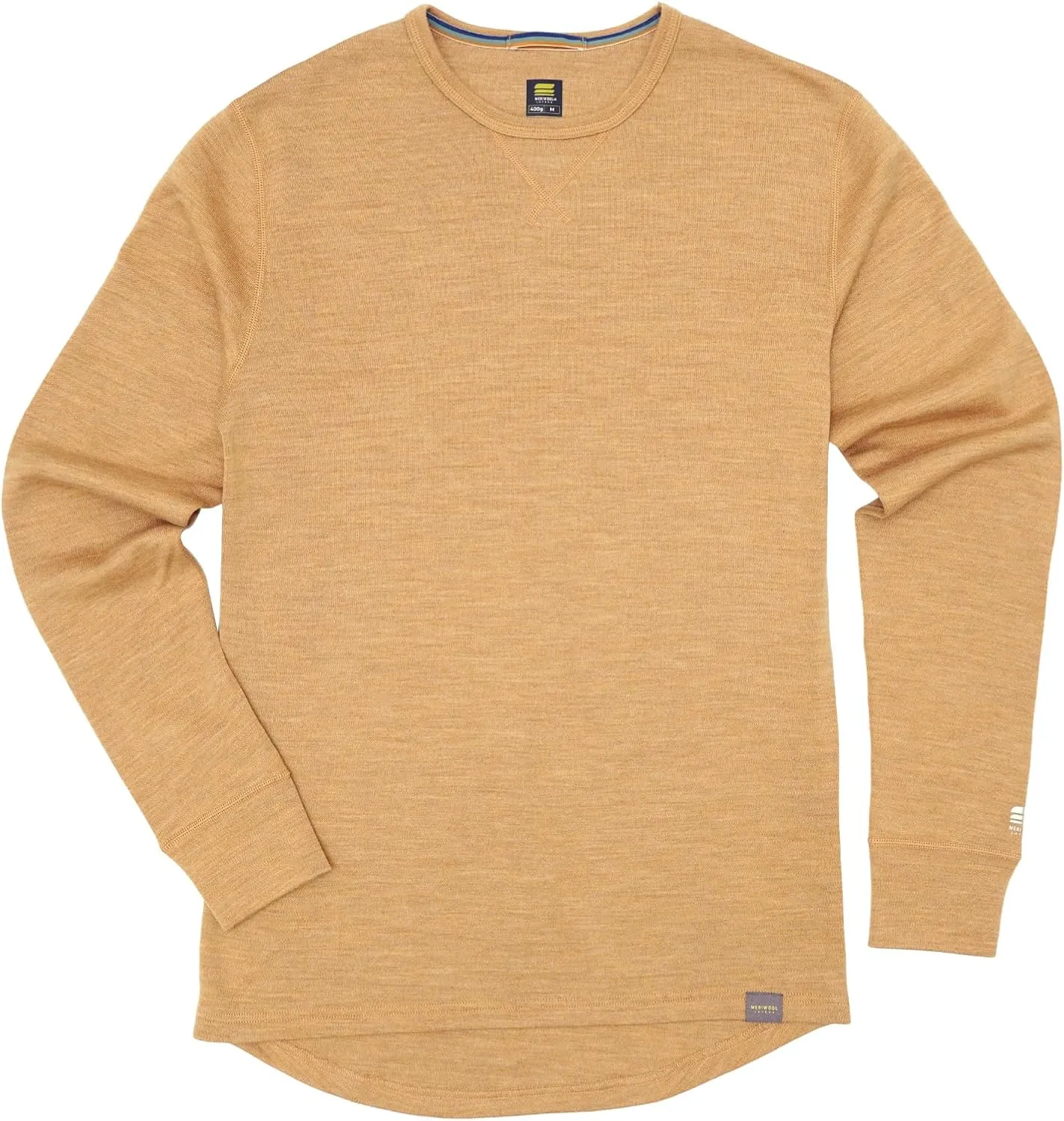 MERIWOOL Mens Base Layer 100% Merino Wool Heavyweight 400g Thermal Shirt for Men