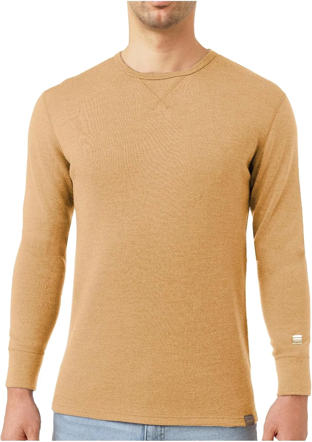 MERIWOOL Mens Base Layer 100% Merino Wool Heavyweight 400g Thermal Shirt for Men