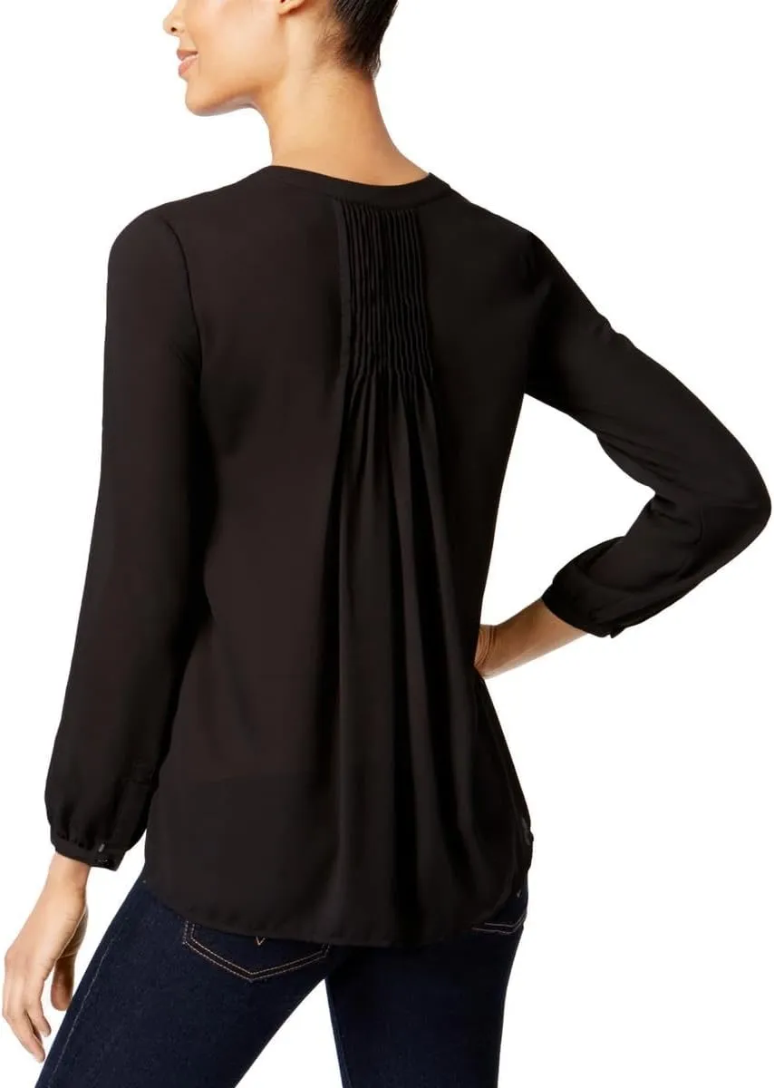 NYDJ Women's Petite Size 3/4 Sleeve Pintuck Blouse