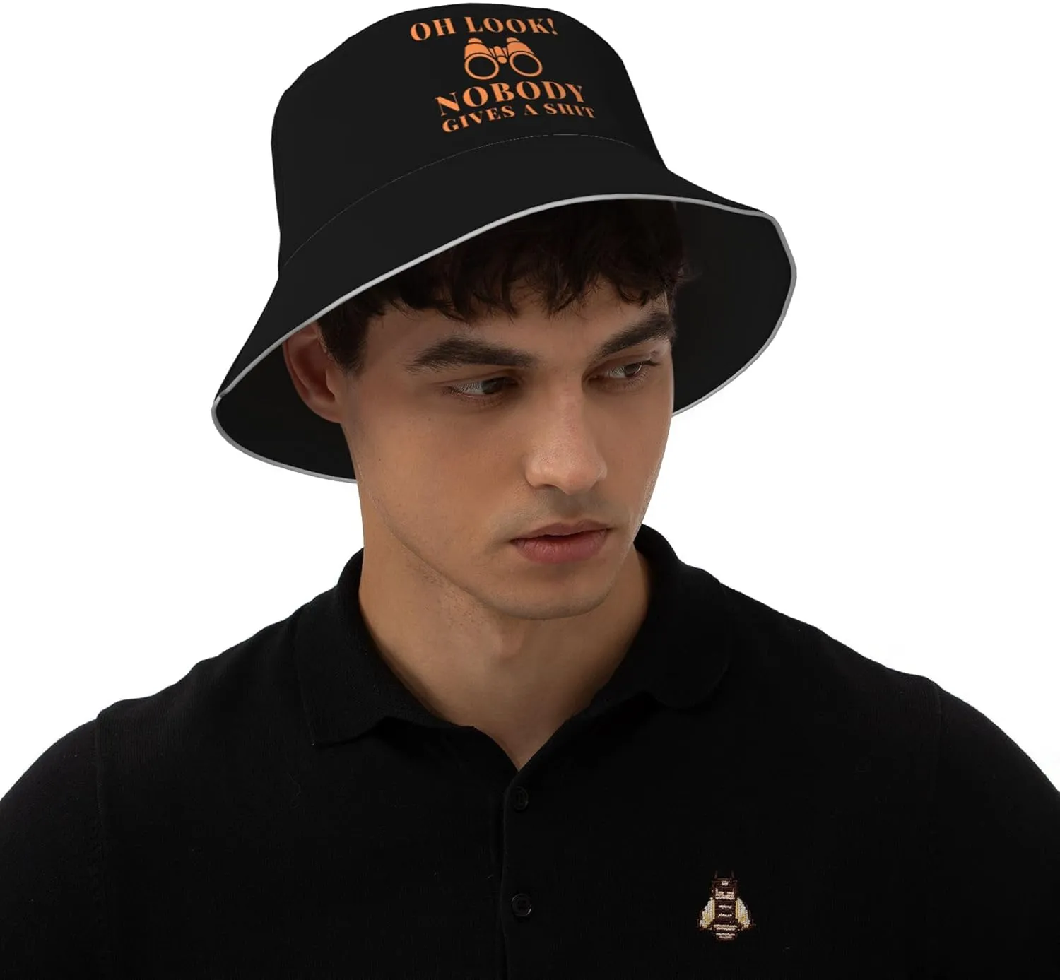 Oh Look Nobody Gives A Shit Bucket Hat for Men Women Summer Sun Hat for Beach