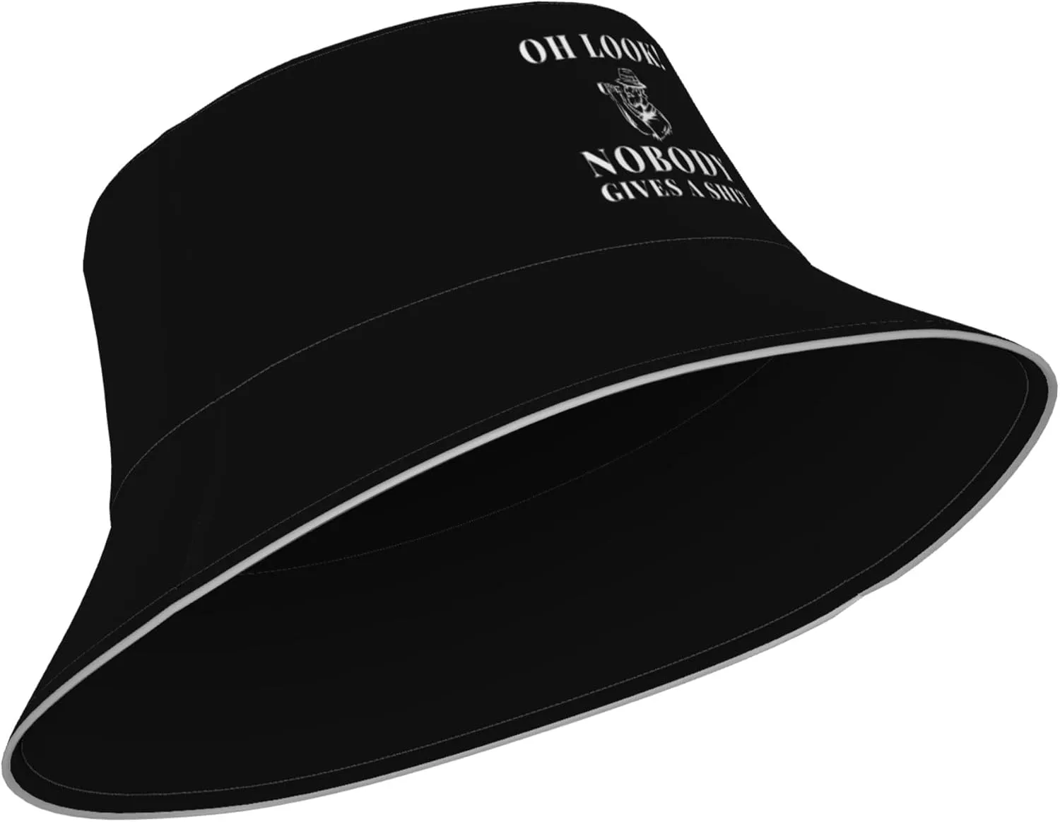 Oh Look Nobody Gives A Shit Bucket Hat for Men Women Summer Sun Hat for Beach