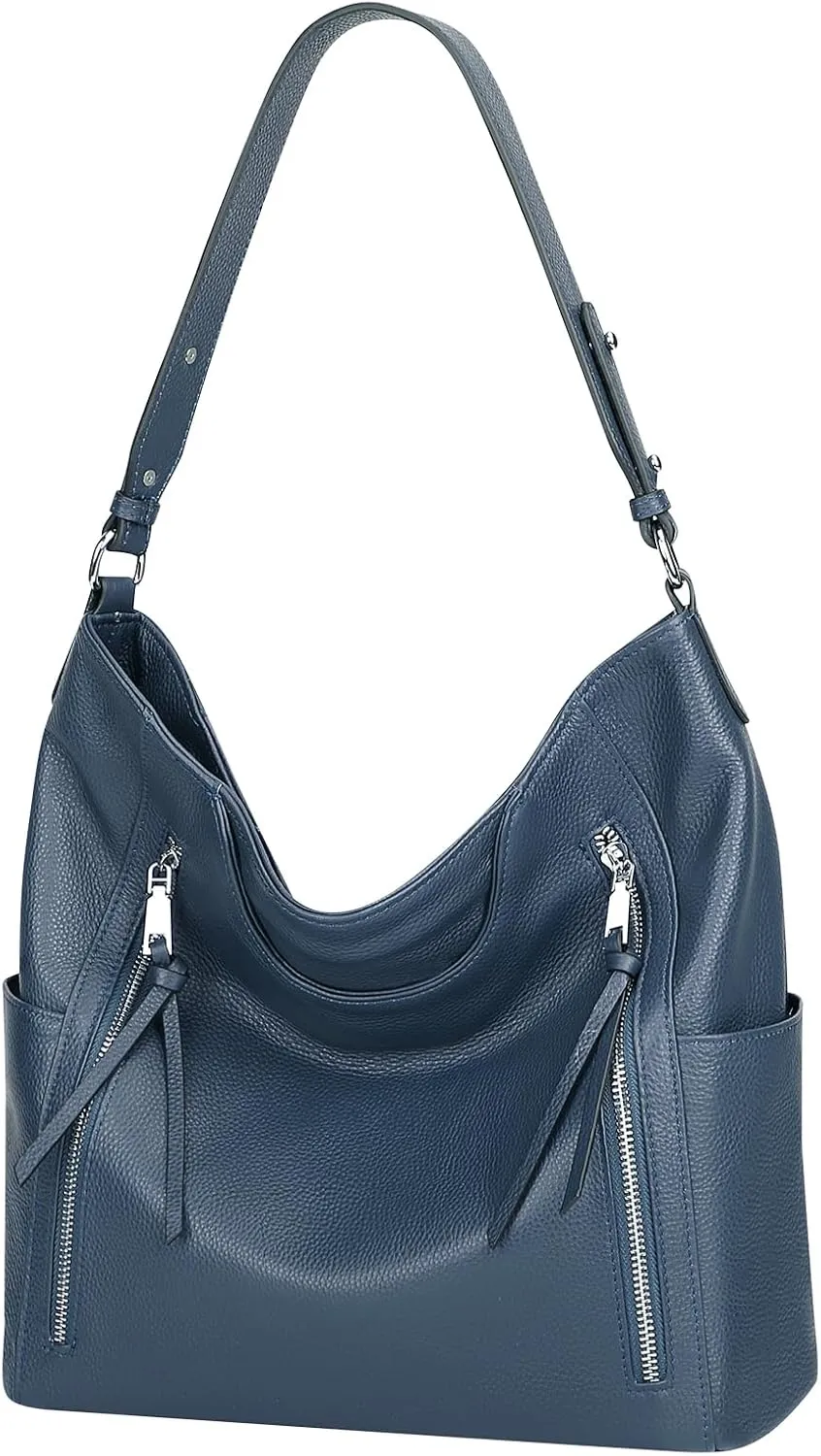 Over Earth Genuine Leather Hobo Bags for Women Soft Purses and Handbag Ladies Casual Shoulder Bag