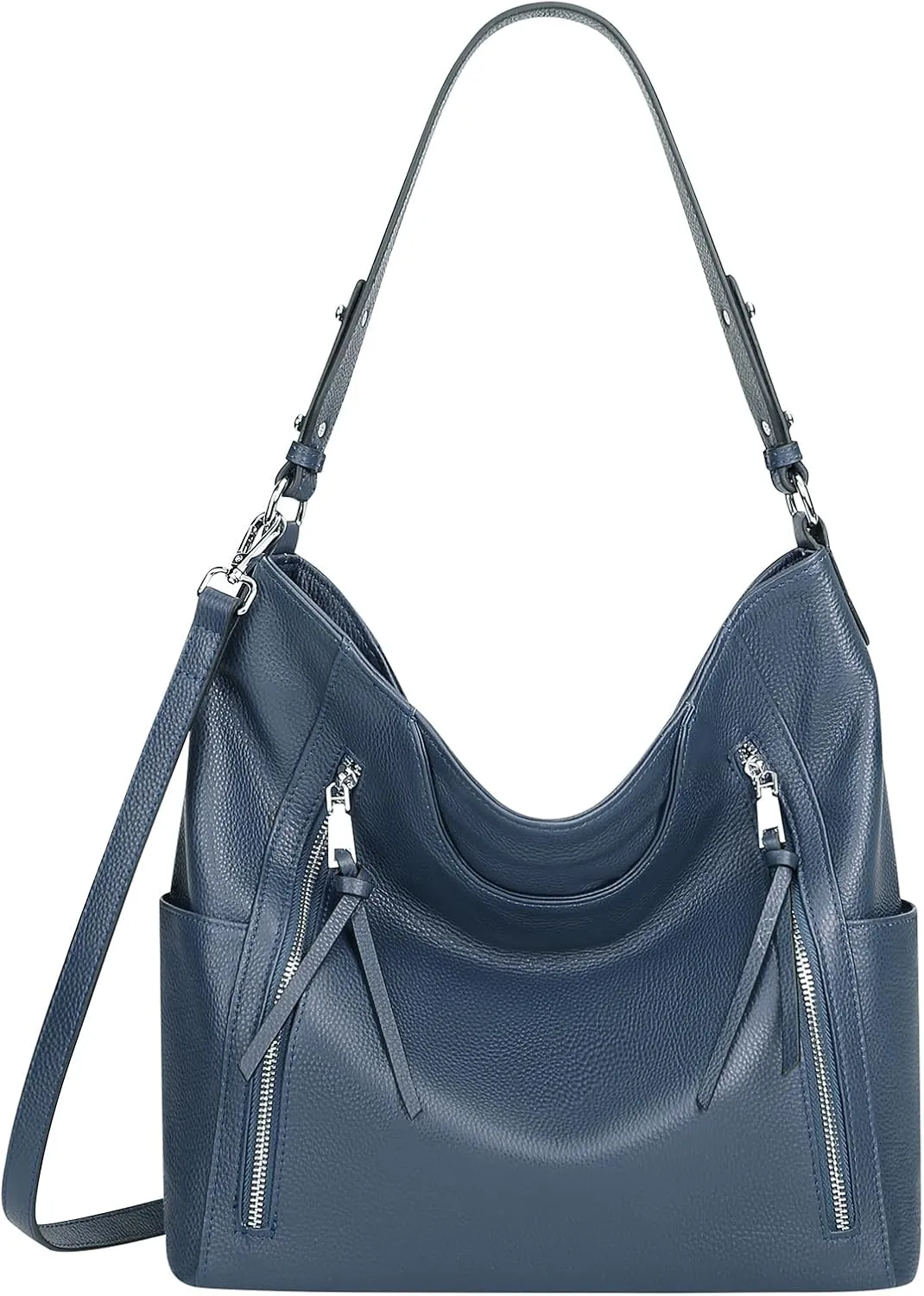 Over Earth Genuine Leather Hobo Bags for Women Soft Purses and Handbag Ladies Casual Shoulder Bag