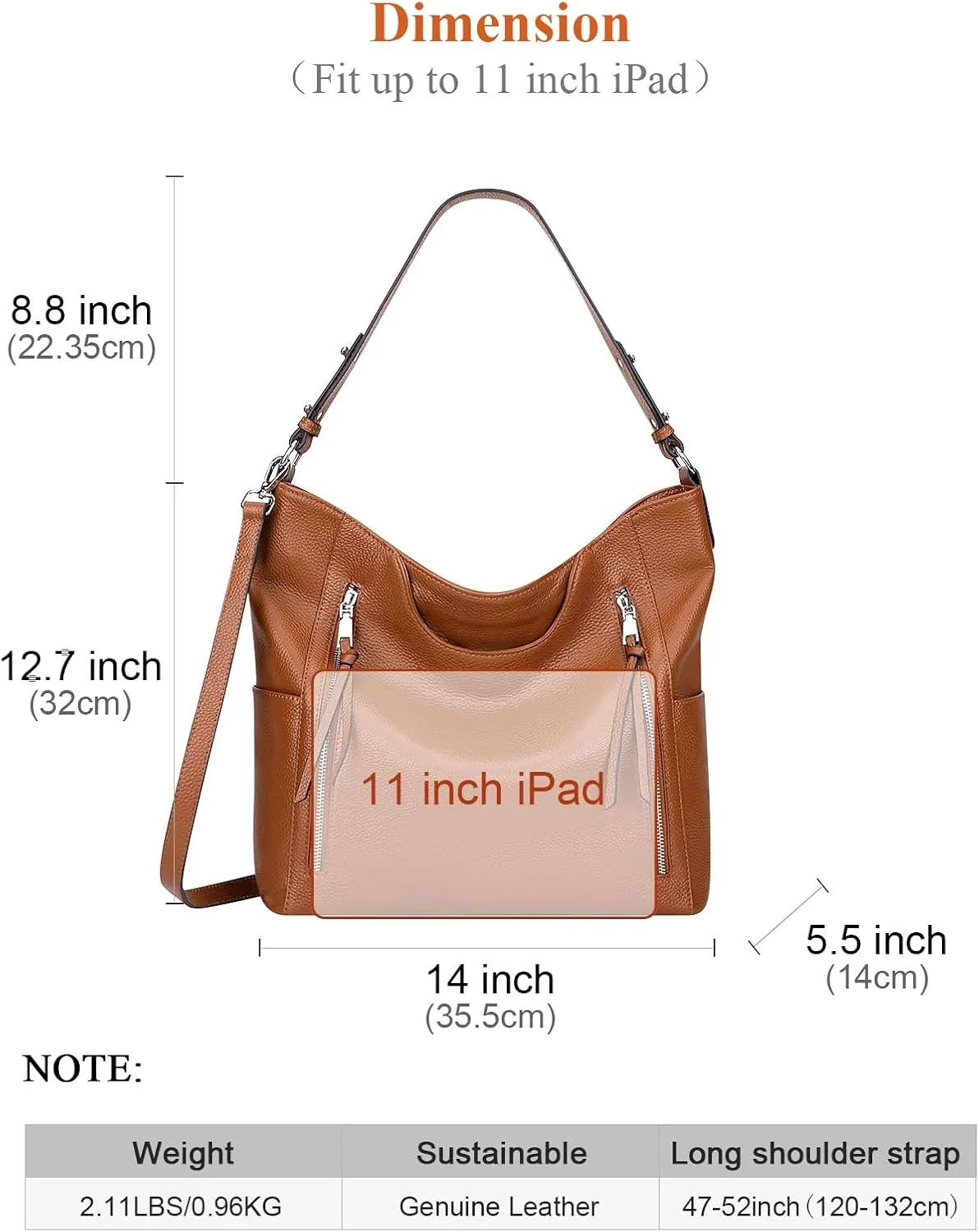 Over Earth Genuine Leather Hobo Bags for Women Soft Purses and Handbag Ladies Casual Shoulder Bag