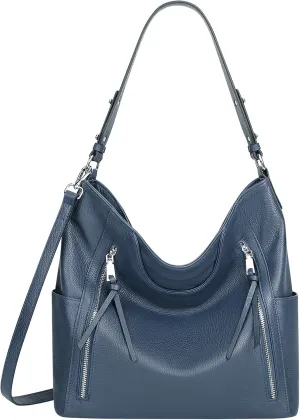 Over Earth Genuine Leather Hobo Bags for Women Soft Purses and Handbag Ladies Casual Shoulder Bag