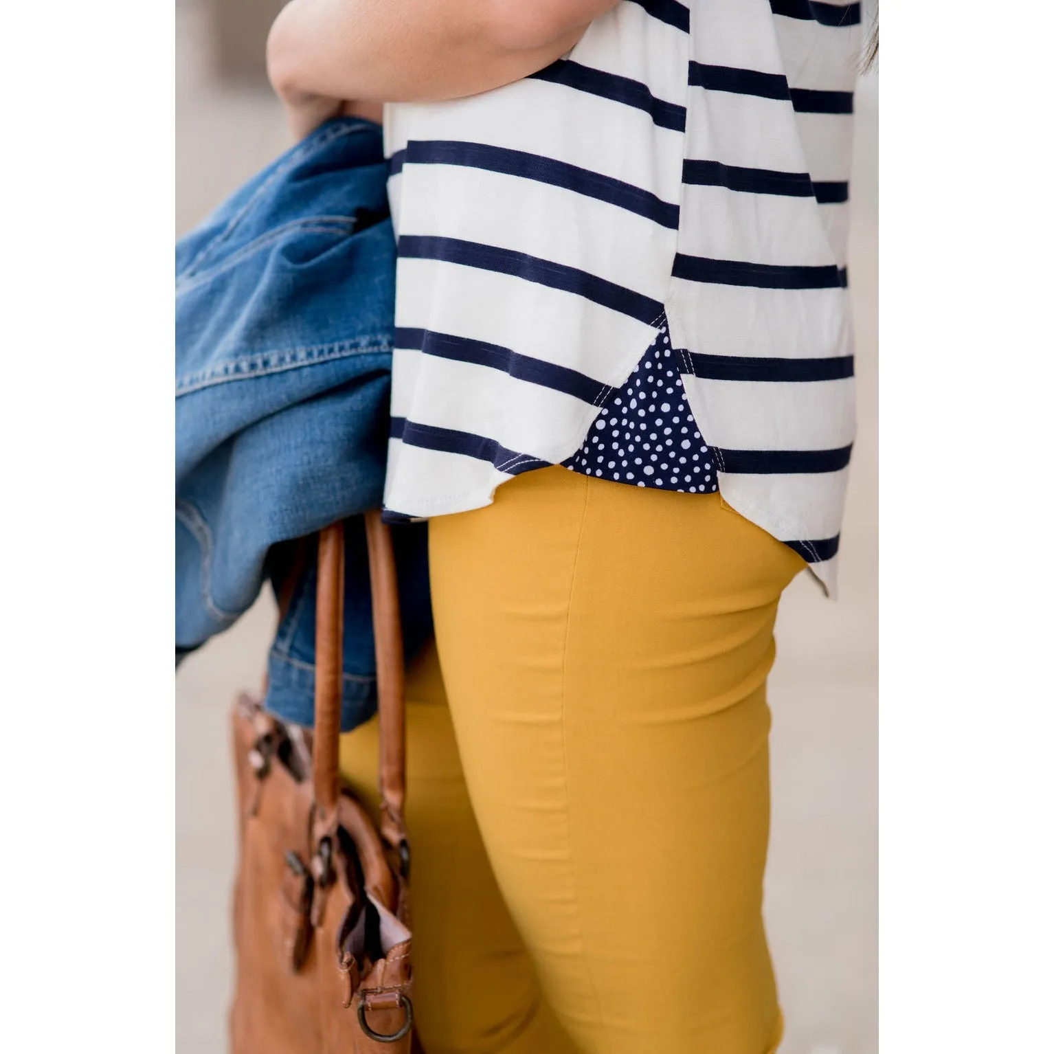 Polka Dot Accent Tee