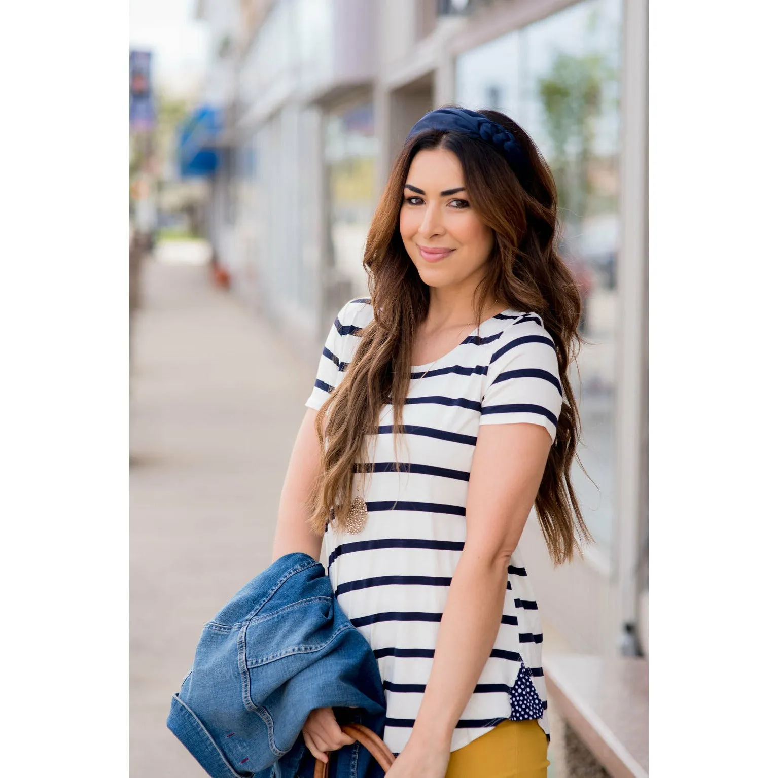 Polka Dot Accent Tee