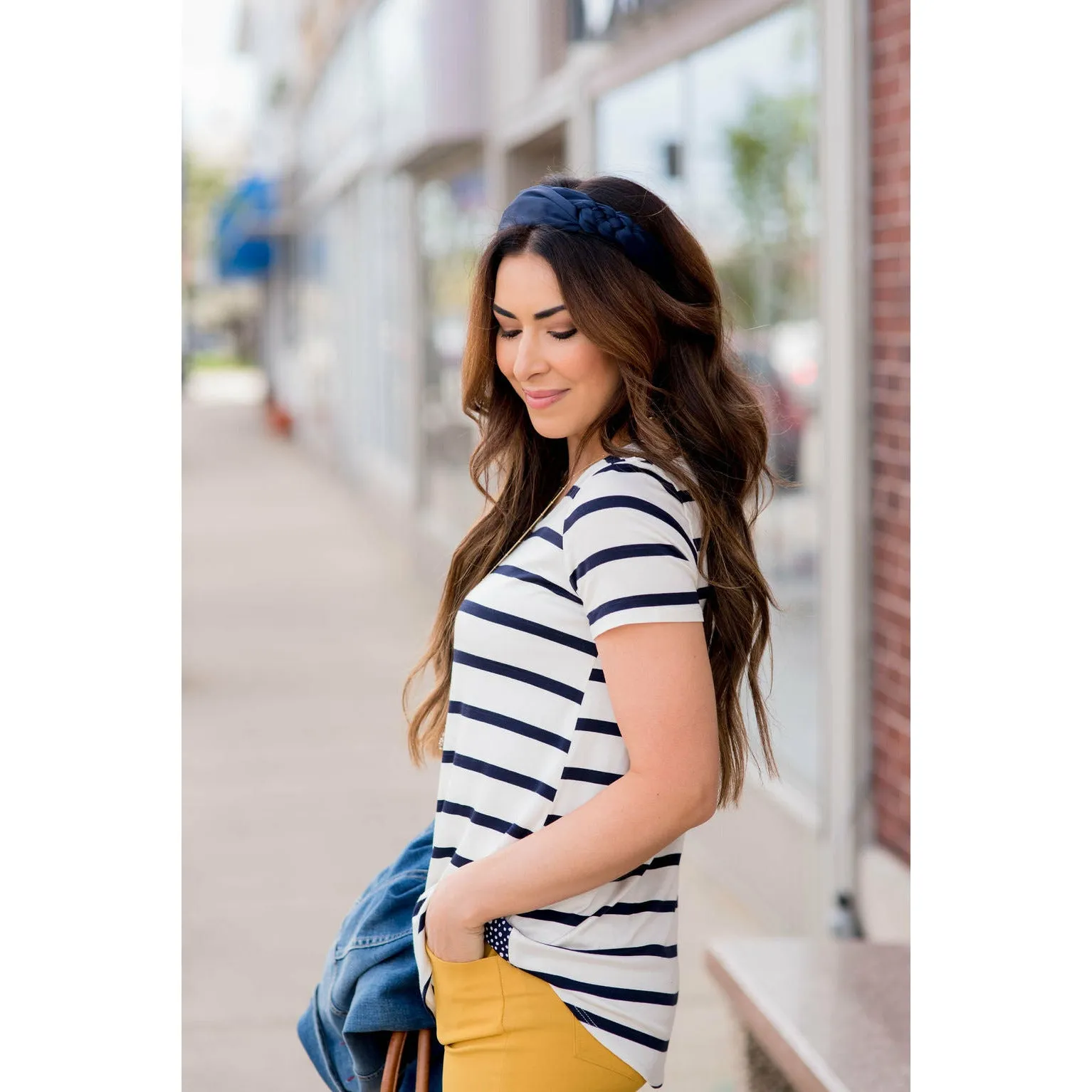 Polka Dot Accent Tee