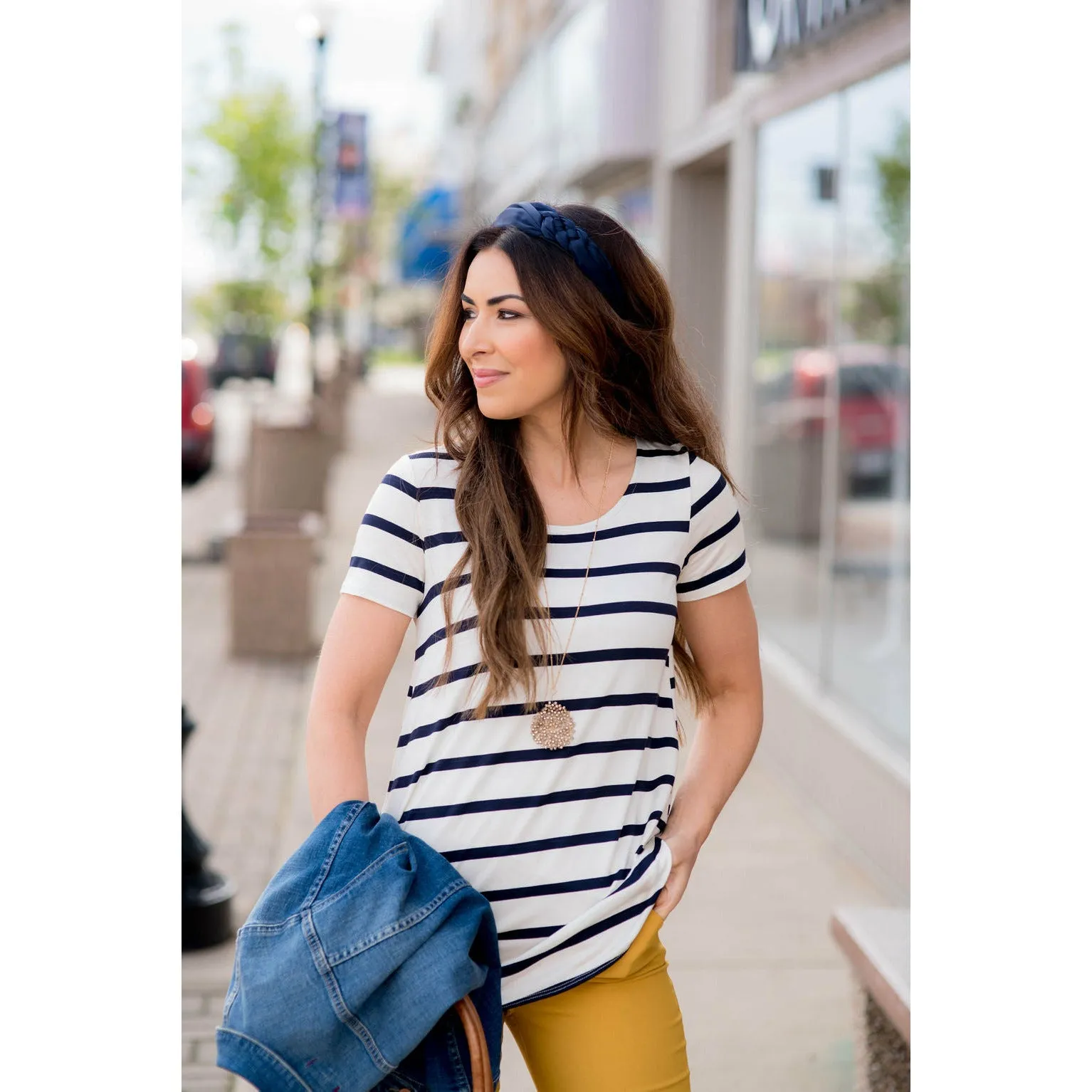 Polka Dot Accent Tee