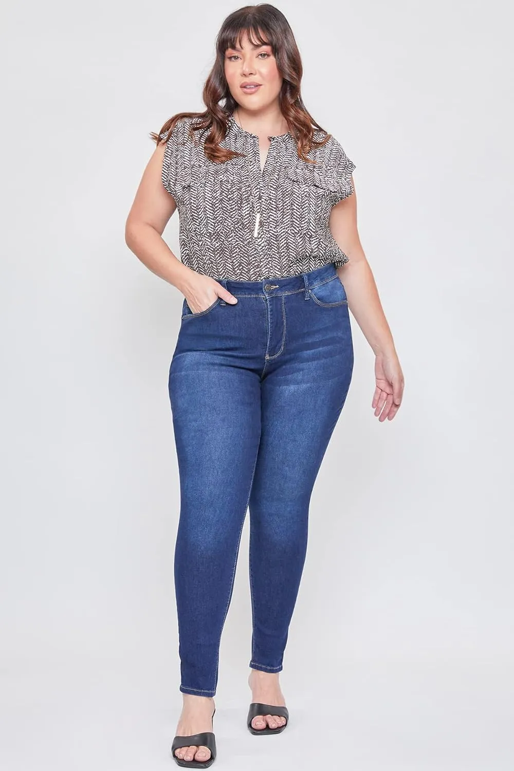 Royalty For Me Womens Women's Plus Essential High Rise Skinny Jean