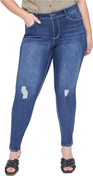 Royalty For Me Womens Women's Plus Essential High Rise Skinny Jean