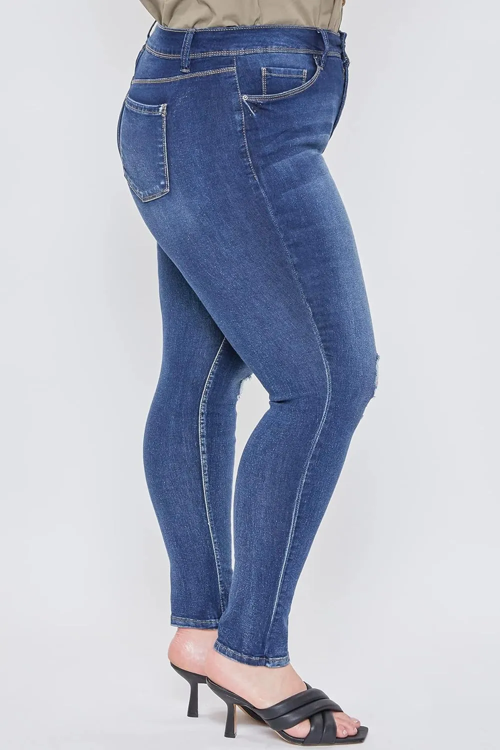Royalty For Me Womens Women's Plus Essential High Rise Skinny Jean