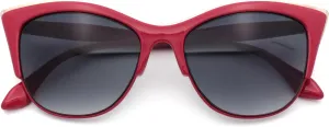SA106 Womens High Point Squared Half Rim Look Cat Eye Sunglasses
