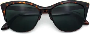 SA106 Womens High Point Squared Half Rim Look Cat Eye Sunglasses
