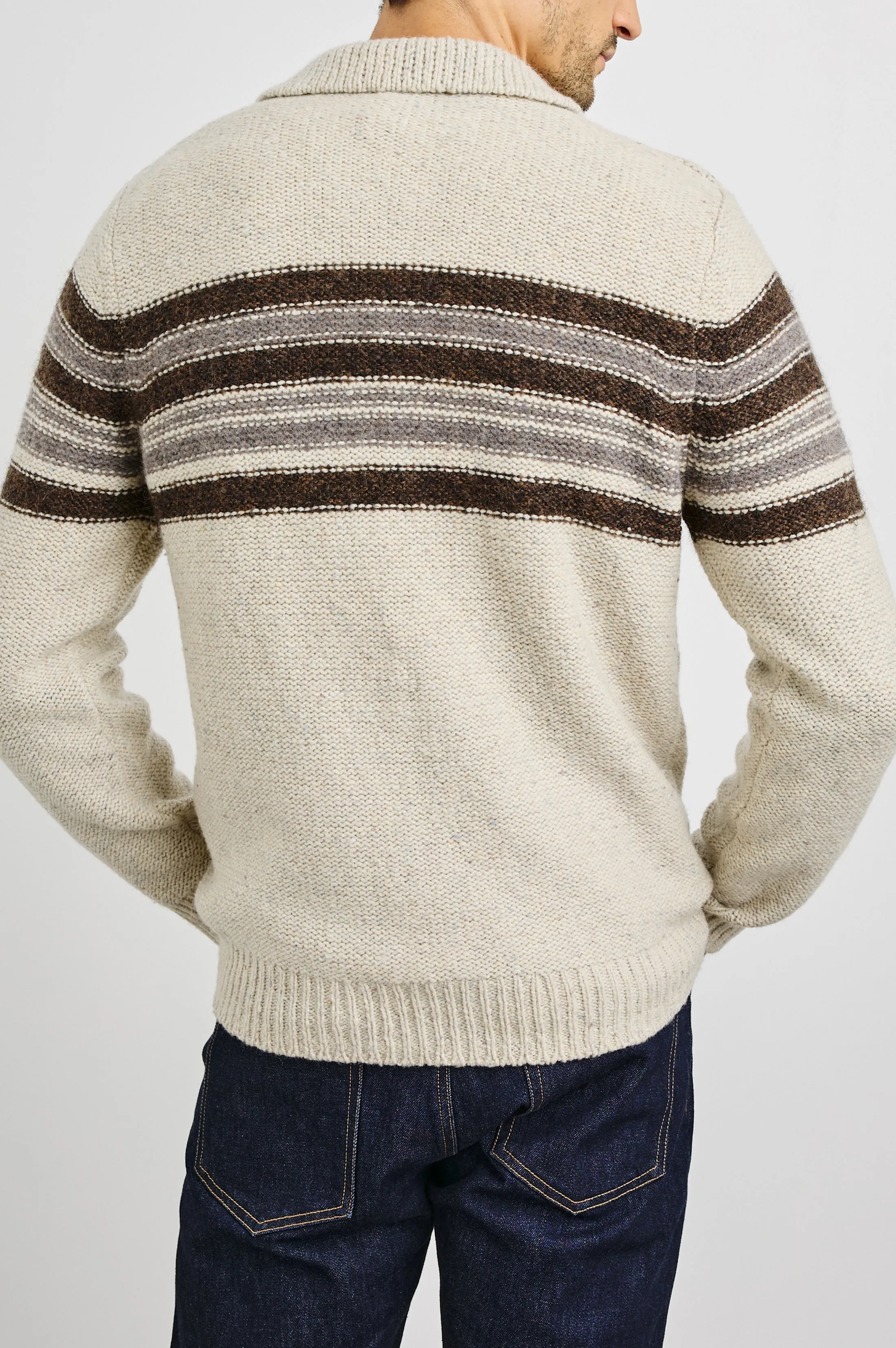 SELDON CARDIGAN - OAT TAR