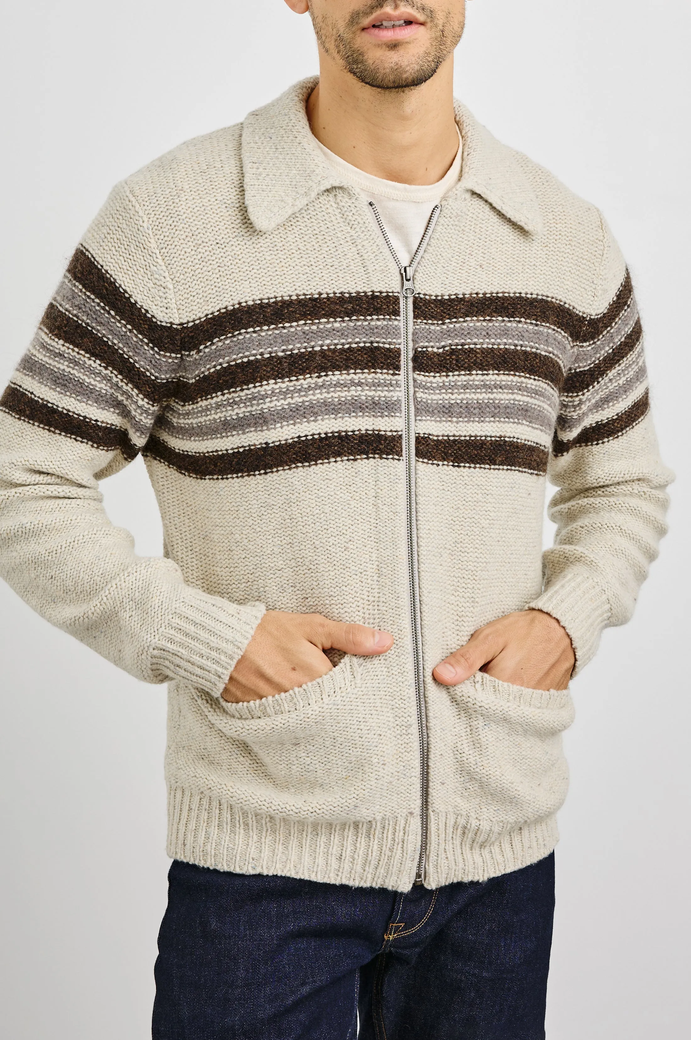 SELDON CARDIGAN - OAT TAR