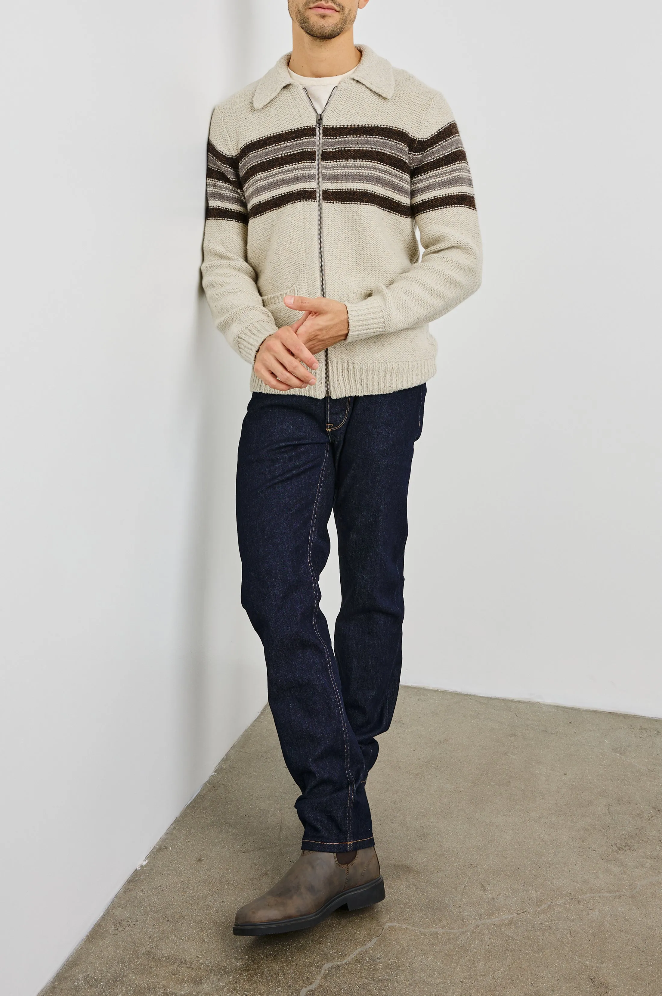 SELDON CARDIGAN - OAT TAR