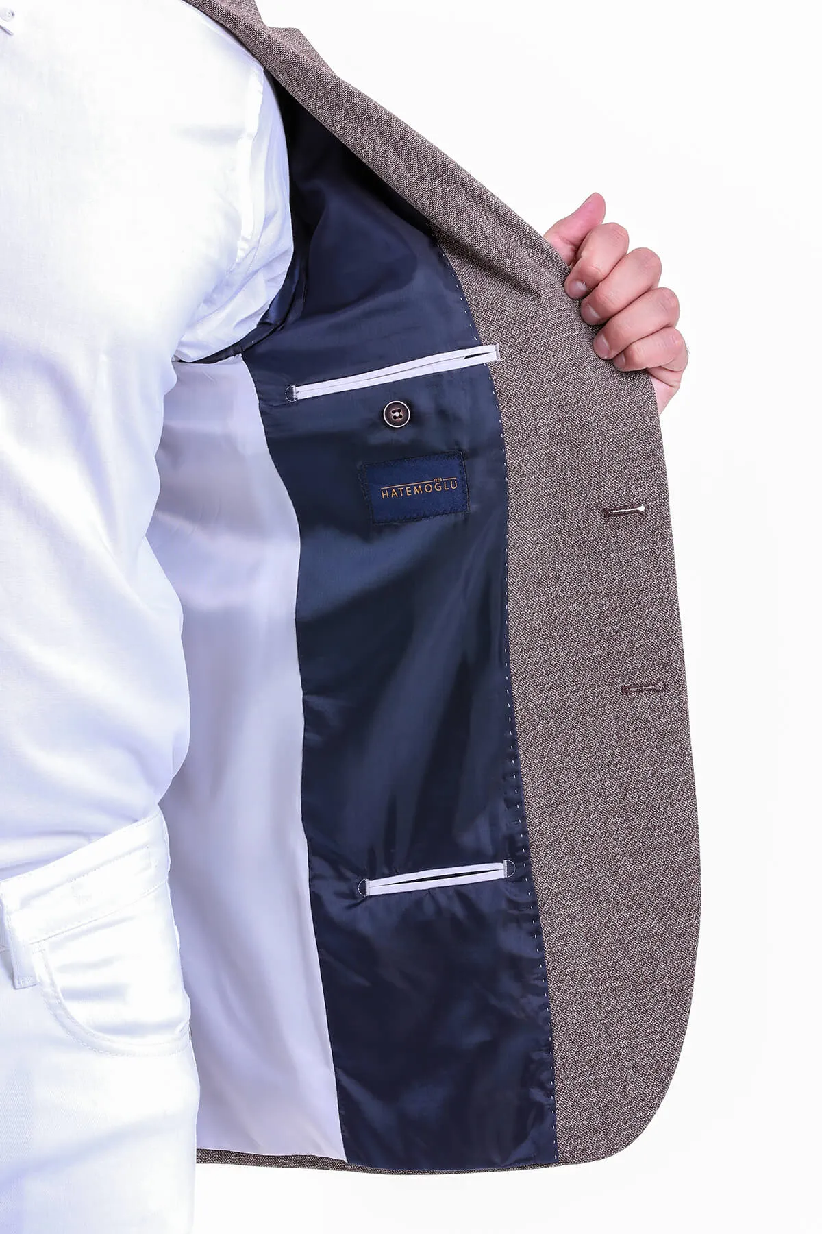 Slim Fit Notch Lapel Burgundy Casual Blazer