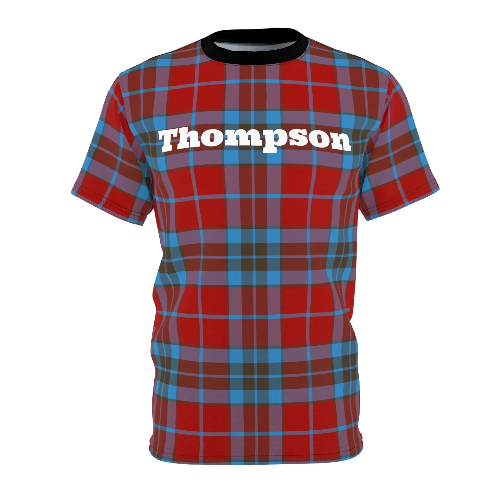 The Thompson Modern Red Tartan Tee