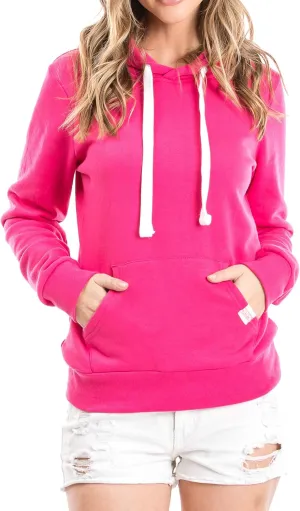 Urban Look Womens Active Long Sleeve Fleece Lined Fashion Hoodie Pullover with Plus Size
